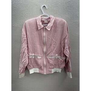 Vintage Womens Thats me! Red White Striped Zip Up Jacket and Pants Size 11/12